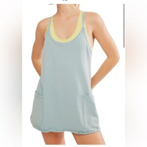 Free People Hot Shot Mini Dress Eucalyptus